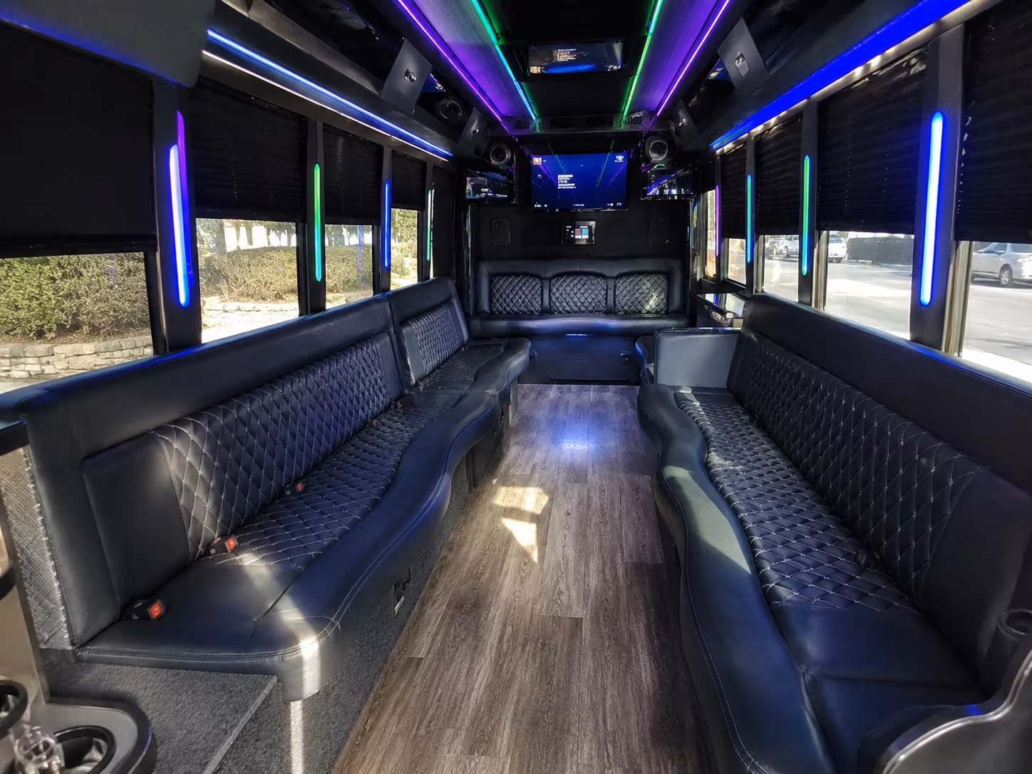 centennial 15 passenger party bus interior