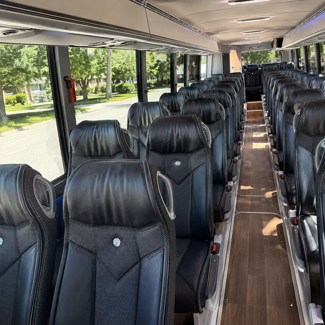 centennial 40 passenger charter bus inside