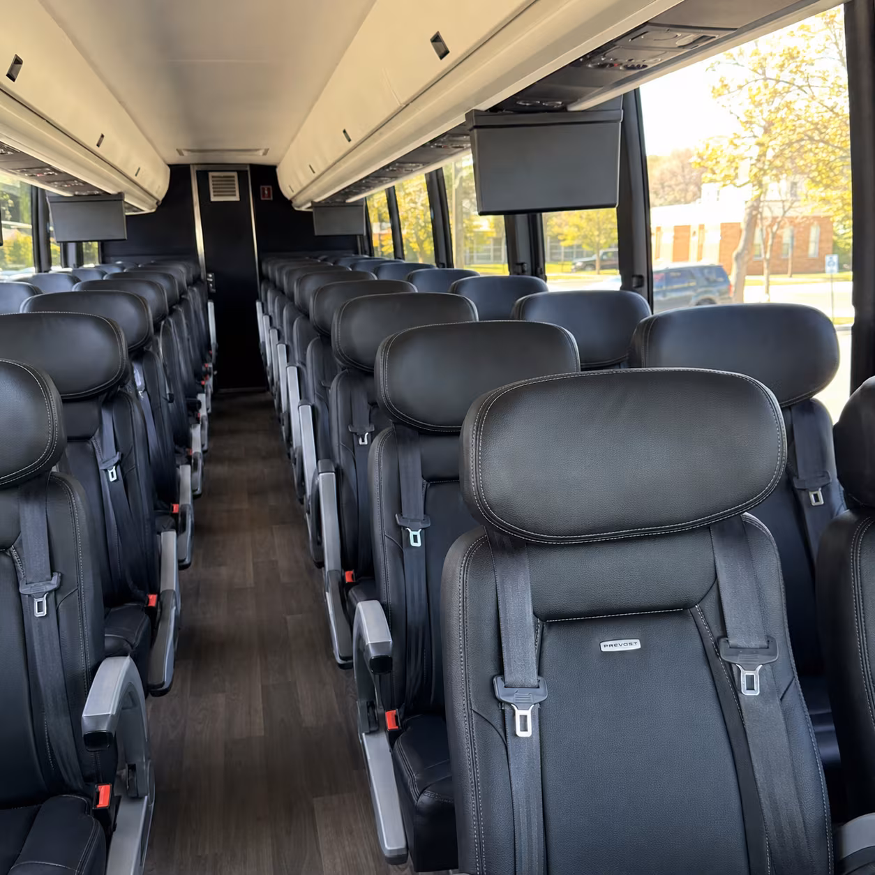 centennial 45 passenger charter bus inside