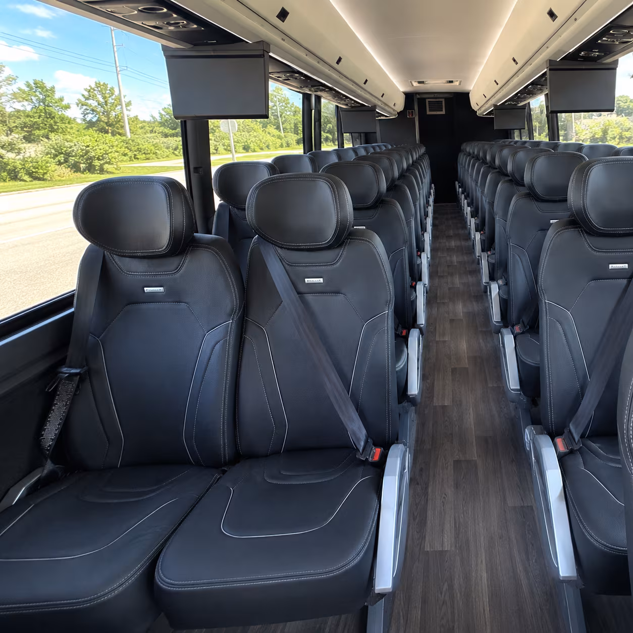 centennial 47 passenger charter bus inside