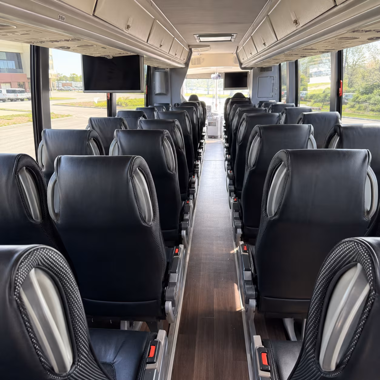 centennial 56 passenger charter bus inside