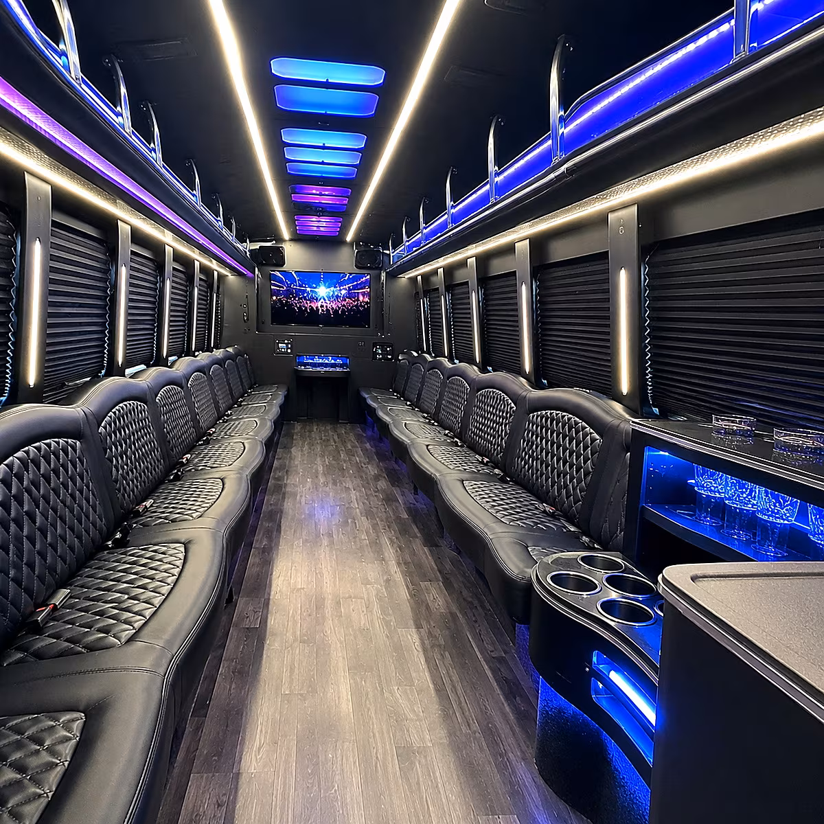 centennial party bus interior